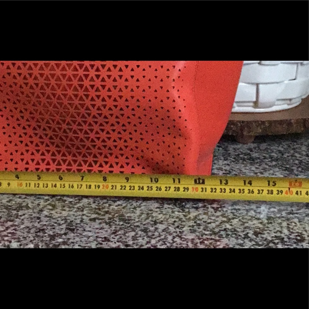 Perlina NWT Leather Laser Cut Orange Valerie Tote. - Picture 9 of 10